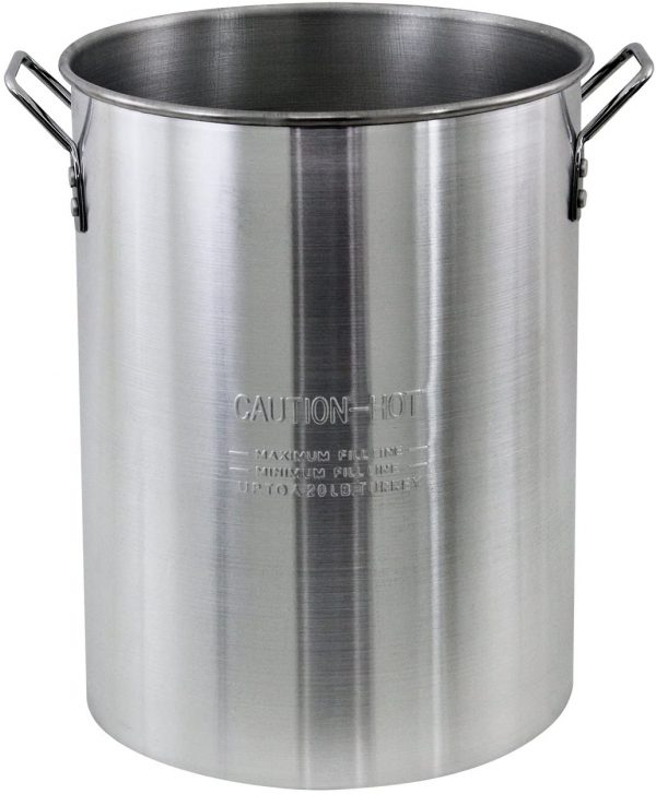 Aluminum Perforated Safety Hanger, 30 Quart Stock Pot and Strainer